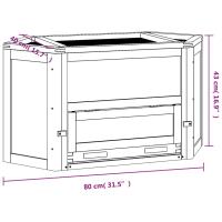 vidaXL Jaula para hámster madera maciza abeto 80x40x43 cm - details 7