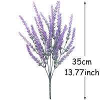 Bouquet De Flores Artificiales Morado Lavanda Plantas Falsas Para Boda Decoración De Habitaciones Y Mesas De Navidad DIY - details 1