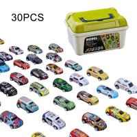 Juego De Coches De Carreras Miniatura Para Niños Con Caja De Almacenamiento Regalo De Navidad Para Niños Varones Colección De Vehículos Retroalimentados Sin Batería Material ABS - details 0