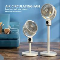 Ventilador de suelo eléctrico con circulación de aire, USB, con luz nocturna, control remoto, temporizador para el hogar, altura ajustable - details 0