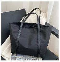 Bolso De Hombro Para Mujer De Gran Capacidad Con Manija Oxford Y Cierre De Cremallera Estilo Casual Color Sólido Bolso De Compras Para La Calle - details 3