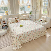 Sábana Individual Doble Estampada Floral Estilo Nórdico Para Dormitorio De Estudiantes (no Incluye Fundas De Almohada) Material Poliéster 100% - details 5