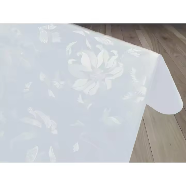 Mantel de hule damasco elegante - Blanco 40101-1    mantel por metros; manteles; mantel barato; mantel jardín - 1