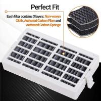 Filtro De Aire Para Refrigerador Whirlpool 6pcs Activado Carbón Para Deodorización Partes Compatible Con W10311524 AIR1 W10315189 W10335147 Color Oscuro - details 2
