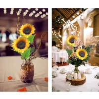 5/10PCS Decoración De Girasoles Artificiales Para Jardín Interior Fiesta Boda Graduación Decoración De Casa Regalo - details 2