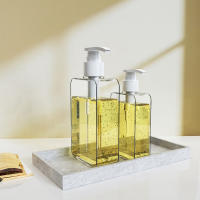 Dispensador De Leche Y Jabón Transparente Cuadrado Para Baño Con Bombín Recipiente De Líquido Para Repotear Unisex - details 0