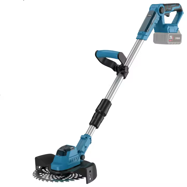 21V Cortacésped eléctrico sin escobillas, cortacésped inalámbrico de iones de litio con 3 cuchillas, ruedas, batería Makita Compatible con patio doméstico - 1
