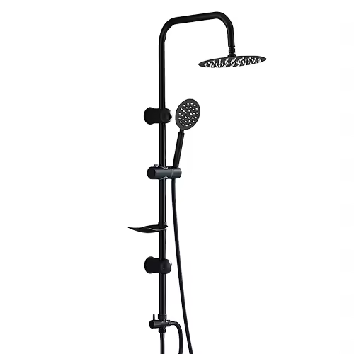 DUCHA VERTICAL SIN GRIFO NEGRA FNK - 1