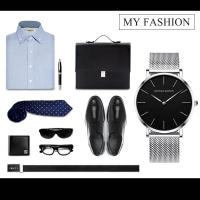 Reloj De Negocios Para Hombre Hannah Martin Movimiento Japonés De Cuarzo Acero Inoxidable Ultrafino Estilo Casual Plata Negra - details 6