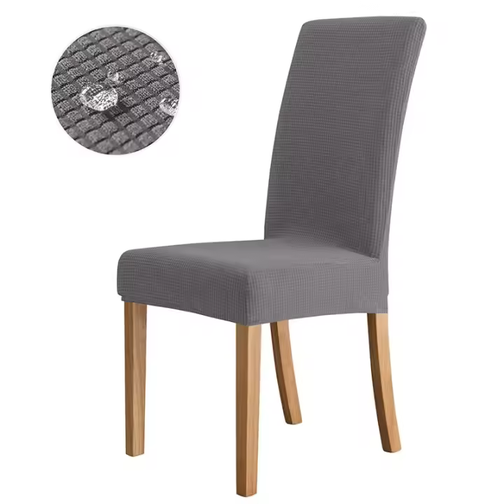 Cubierta De Silla Elástica Impermeable Para Comedor Cocina Boda Hotel Banquete Restaurante Anti Suciedad En Spandex/Poliéster - 1