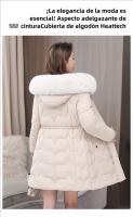 Mujeres Invierno Parka Abrigos Algodón Largo Casual Con Capucha Chaquetas Puffer Gruese Caliente Slim-Fit Acolchado Abajo Abrigo - details 3