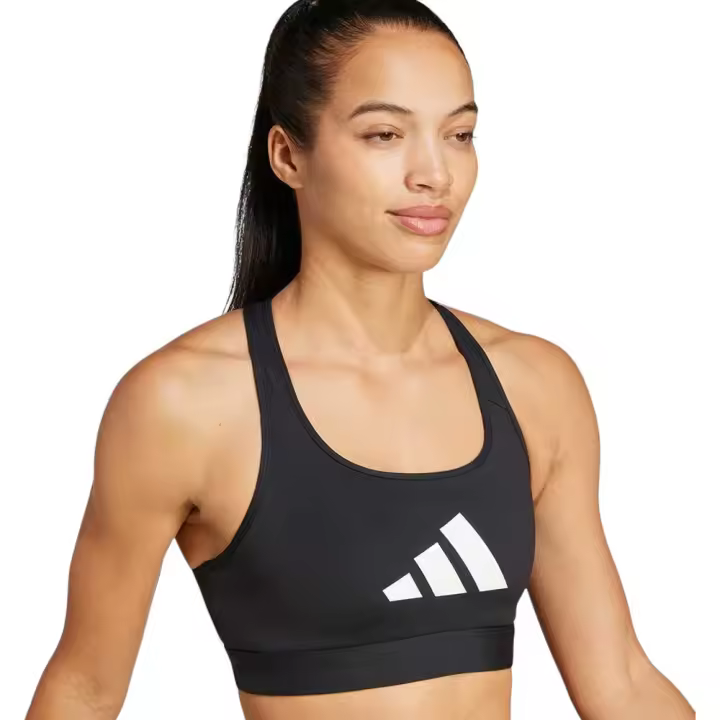 Sujetador Adidas Powerreact Big Logo Negro Jg1414 Sujetador Deportivo Mujer - 1