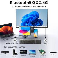 Mini Teclado Bluetooth 2.4G Con Touchpad Portátil Y Ligero Compatible Con Apple TV PS4 HTPC - Estilo Ergonómico Slim Para Tablet Y Laptop - details 2