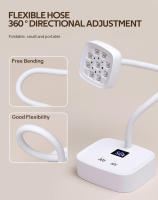 Lámpara De Secado De Uñas LED UV Mini Recargable 27W Luz Para Gel Uñas Secadora Portátil Sin Cable Con Rotación 360° Curing De Pólipos - details 4
