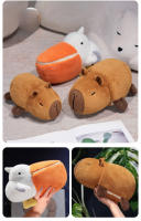 Peluche Capibara Pelican Flip Pushie Doble Lado Muñeco Transformable 2-en-1 Regalo De Cumpleaños Kawaii Almohada Giratoria - details 4