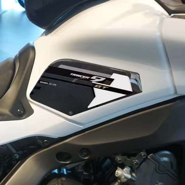 Pegatinas resinados Gel 3D Protectores Laterales Tanque Moto Compatible con Yamaha Tracer 9 GT 2021-2023 Negro - 1