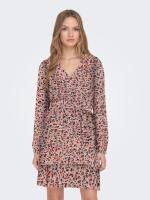 Onladele Life L/S V-Neck Dress PtmRose Smoke Eco animal Only - details 0