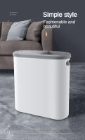Cesta De Papel Para Baño Y Cocina VIE LENTE 10L Ecológica Y Creativa Con Tapa Recolección De Basura Silenciosa Material Plástico Rectangular - details 0