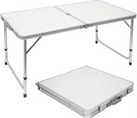 Mesa Plegable De Camping,Mesa Plegable de aluminio y madera, Mesa Portátil Plegable con Carga de 50 kg, Mesa Multiusos , 120cm*60cm con taburete o sin  , para Picnic, Camping al Aire Libre - details 1