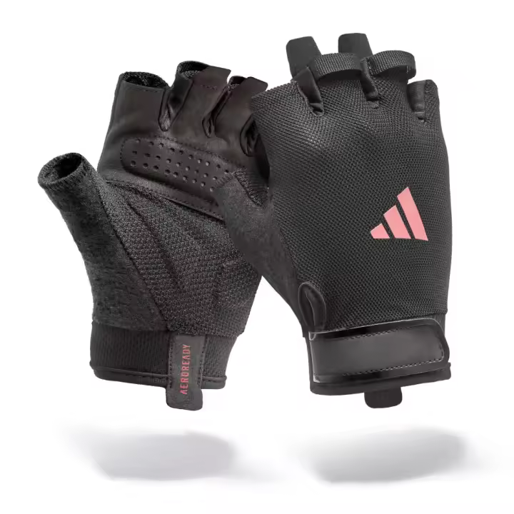 Guantes Entrenamiento adidas Essential Aeroready Negro/Rosa - Elegir Talla - 1