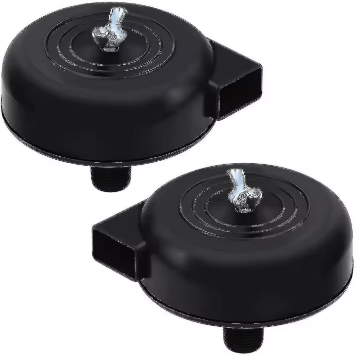 filtros de compresor, 16 mm, rosca macho de 3/8 pulg., silenciosos para compresor de aire (negro) - 1