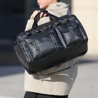 Bolsa De Viaje PU Para Hombres Y Mujeres Bolsa De Gimnasio Deportiva De Senderismo Exterior Con Zapatillas Gran Capacidad Separador Seco Y Humedo Para Yoga Y Fitness - details 3