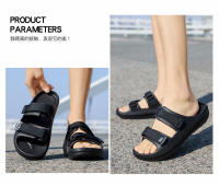 Par De Sandalias De Verano Para Hombre Resistentes Al Desgaste Con Suela Suave Y Cómodas Zapatos Deportivos Para Exterior - details 1