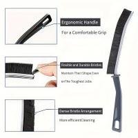 Cepillo De Limpieza Para Espacios Pequeños 6Pcs Duros De Plástico Para Baño Y Cocina Cepillos De Pincel Para Juntas De Azulejos En El Baño Y Piso De Ducha - details 1