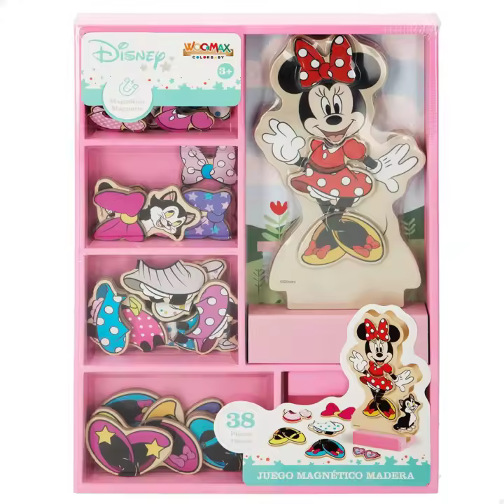 Juego de madera Vestidos magneticos Disney Minnie 22x30 cm (Woomax) (Color Baby 48727) - 1