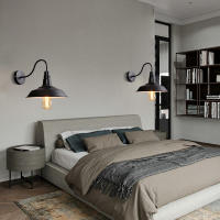 Lámpara De Pared Retro Vintage Estilo Americano Rusticado Industrial Para Exterior E Interior Adecuada Para Pasillo Barra Luz De Alcance 5-10m² Material Metálico - details 5