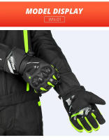 Guantes De Motocicleta Impermeables Y Antiviento Para Conducción En Invierno Toque De Pantalla Completo Moto Motocross Unisex - details 13