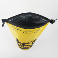 Mochila De Almacenamiento Exterior 20L Impermeable Y Colapsable Para Kayak Y Rafting Separación Seca Y Húmeda Bolsa De Río Unisex Color Amarillo Y Negro - details 14
