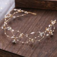 Diadema De Boda Elegante Con Flores Hechas a Mano Y Cuentas Adorno De Cabello Para Mujer Joyería Pequeña De Princesa Accesorios De Novia Decoración De Trenzado De Planta - details 1