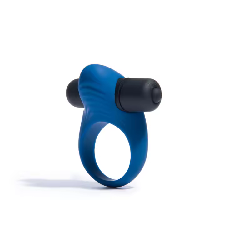 Platanomelón - Anillo Vibrador con 3 Velocidades y 7 Modos, Juguetes Eróticos para Pareja - Sam Azul - 1