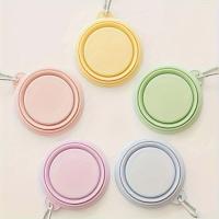 Tazón De Silicona Plegable Para Perros Colgante Viaje Al Aire Libre Portátil Contenedor De Alimentos Y Agua Color Macarón Suministros Para Mascotas - details 6