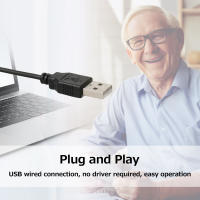 Teclado Con Cable Para Visión Baja Teclado De Contraste Alto USB 104 Teclas Letras Para Computadora Y Laptop Estilo Estándar - details 6