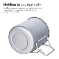 Taza De Camping Boundless Voyage De Titanio 300ml/420ml Con Tapa Vaso De Agua Para Exteriores Mug De Camping Sin Plegable Y Sin Descartable - details 2