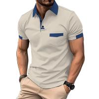 Camiseta De Polo Para Hombre Con Mangas Cortas Y Bolsillos Color Sólido Talla Grande Transpirable Ligera De Luxo Casual Verano - details 3