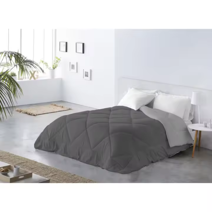 BOHEME - Duvet Bicolor Reversible Gris/Perla - , relleno 300 gr/m2. Caliente y transpirable - 1
