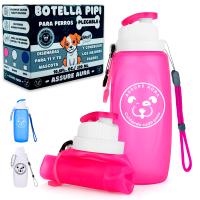 Assure Aura Botella Pipi Perros Silicona 320ml-1 Botella Limpiar Pipi Perros Calle+ 1 Mosquetón+ 1 Cuerda Ajustable- Botella de Agua para Perros- Limpiar pis y orina- Accesorios Perros Multiusos (Azul, 320ml) - details 2