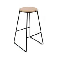 ARISE SHOP-Taburete de madera y metal,Taburetes de Bar para Comedor,para Sala de Estar, Cocina, Sin Montaje 42x42x71cm - details 0