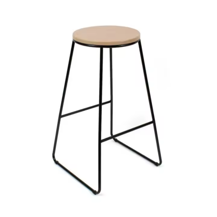 ARISE SHOP-Taburete de madera y metal,Taburetes de Bar para Comedor,para Sala de Estar, Cocina, Sin Montaje 42x42x71cm - 1