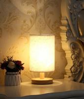Lámpara De Noche LED Para La Cama Estilo Chino Sencillo Decoración De Mesa Con Enchufe USB Y Sombrilla De Tela Luz De Dormitorio Dimmable - details 2
