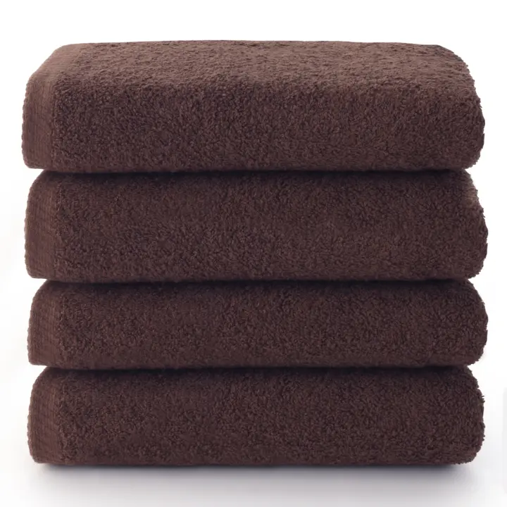 QUALITY TOWELS. Pack TOALLAS color MARRÓN. Fabricadas en algodón cardado de 420 grs/m2. Packs de diferentes tamaños. Muy suaves y absorbentes. - 1