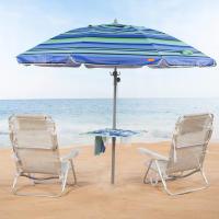 AKTIVE, Sombrilla playa antiviento, Marinera, 210 cm, Protección UV50, Mástil acero, Inclinable y regulable en altura, Tejido poliéster Oxford, Sombrilla para la playa, Sombrillas grandes, Sombrilla playa grande - details 1