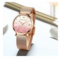 Reloj De Cuarzo Para Mujer Hannah Martin Diseño Original Con Mariposa 3D En Oro Rosa Cuerda De Acero Inoxidable Resistente Al Agua Y Al Choque - details 18