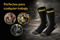 Pack 12 Calcetines Trabajo de Hombre WORK Algodón 95% Seguridad Botas Reforzados Transpirables Antirozaduras Talla 40-46 - details 2