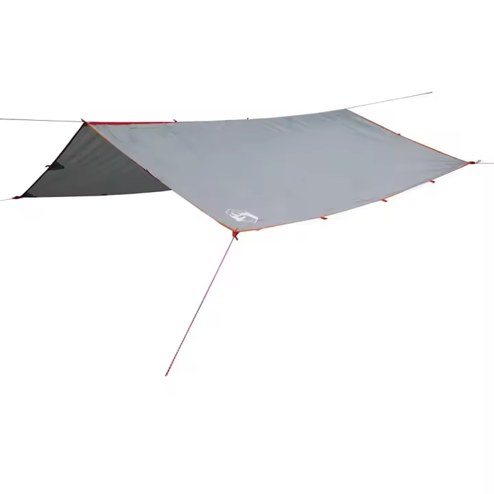 vidaXL Lona de camping impermeable gris y naranja 500x294 cm - 1