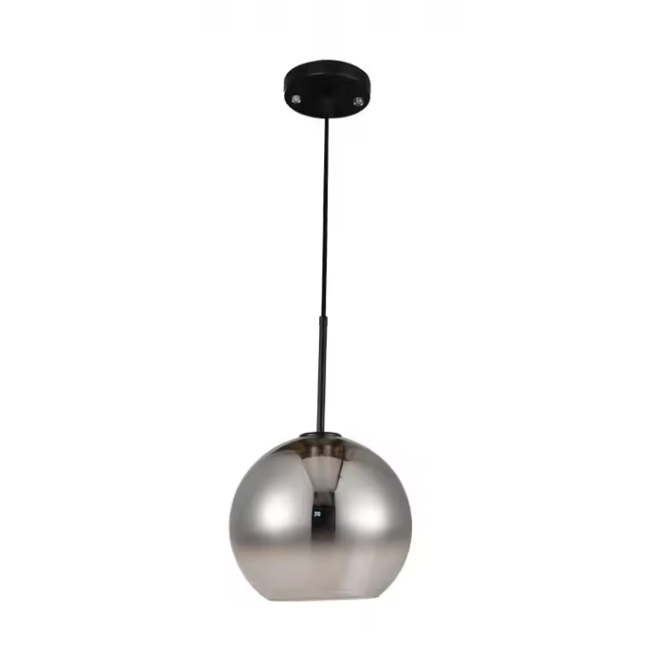 Lámpara colgante con tulipa de cristal color gris ahumado. Bombilla E27 (DISPONIBLE LÁMPARA DE 3 LUCES) Ref. 3325-1 - 1