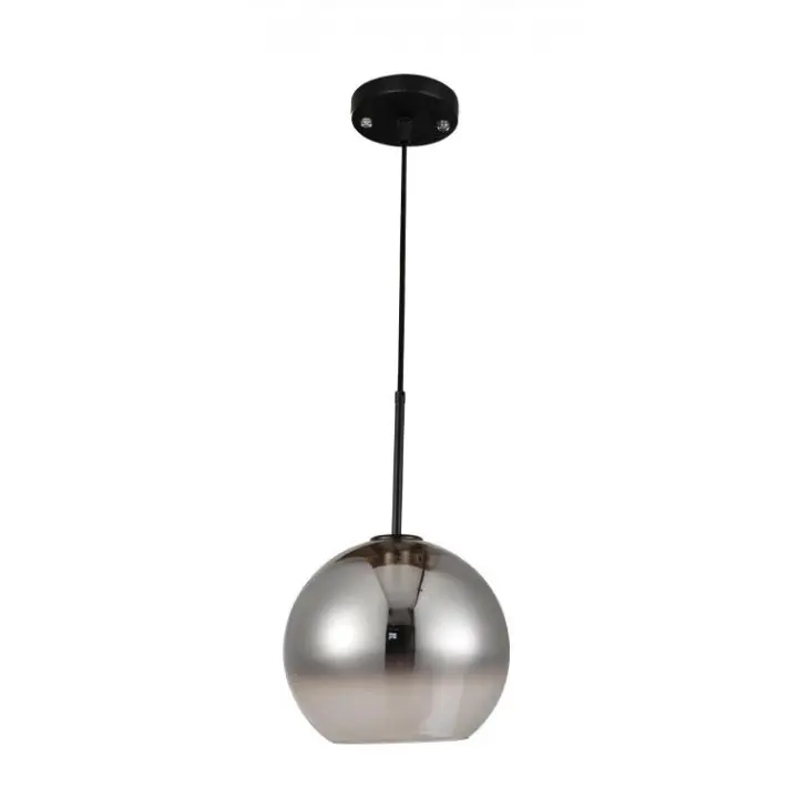 Lámpara colgante con tulipa de cristal color gris ahumado. Bombilla E27 (DISPONIBLE LÁMPARA DE 3 LUCES) Ref. 3325-1 - 1